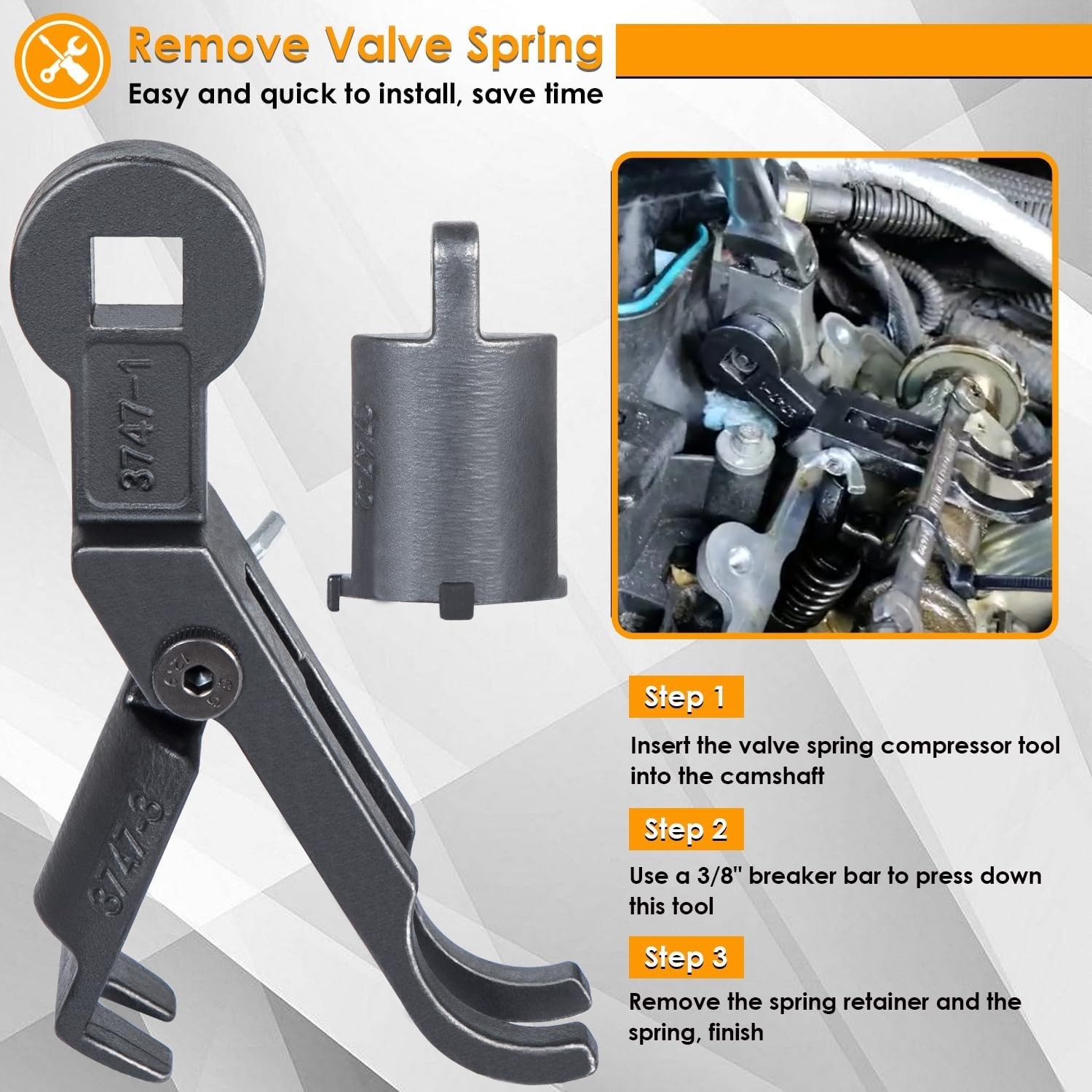 Rocker Arm Remover Installer & Valve Spring Compressor Tool for Chrysler, Dod…