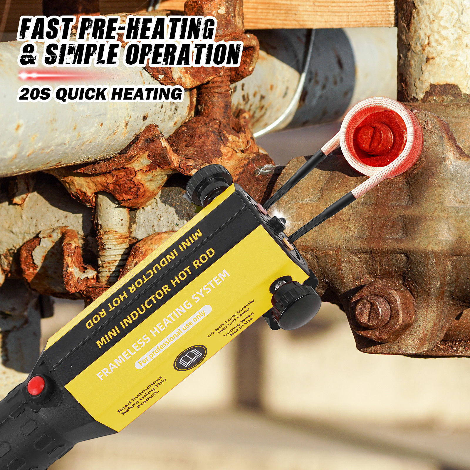 Magnetic Induction Heater Kit with 8 Coils Handheld Bolt Buster