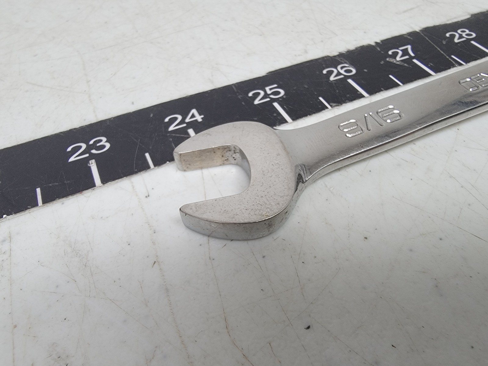 Snap-on Tools USA 9/16″ SAE 12pt SHORT Chrome Combination Wrench OEX180B
