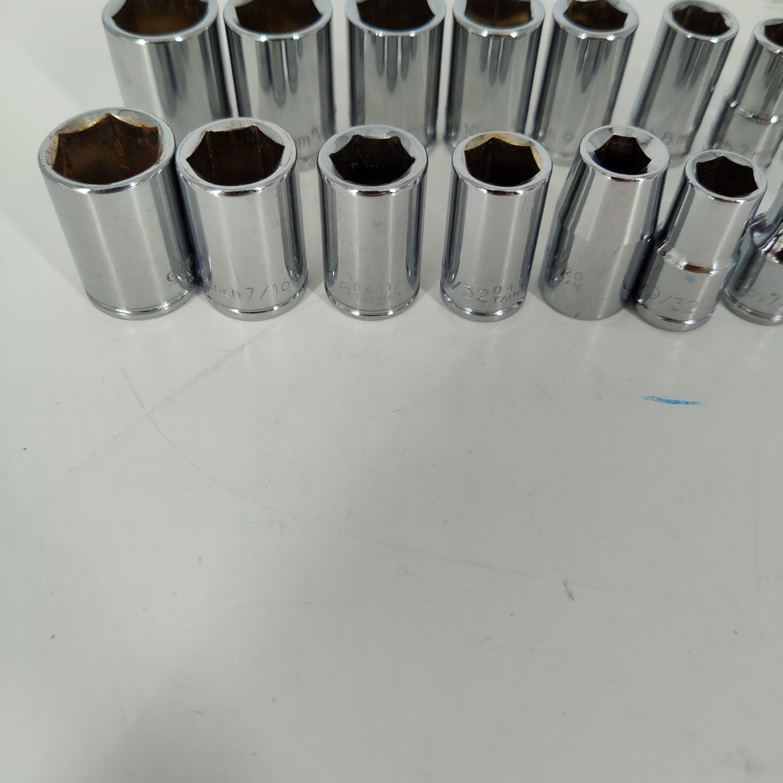23X GM Goodwrench 1/4″ Drive SAE 6 Pt Socket Vtg 2″ Extension