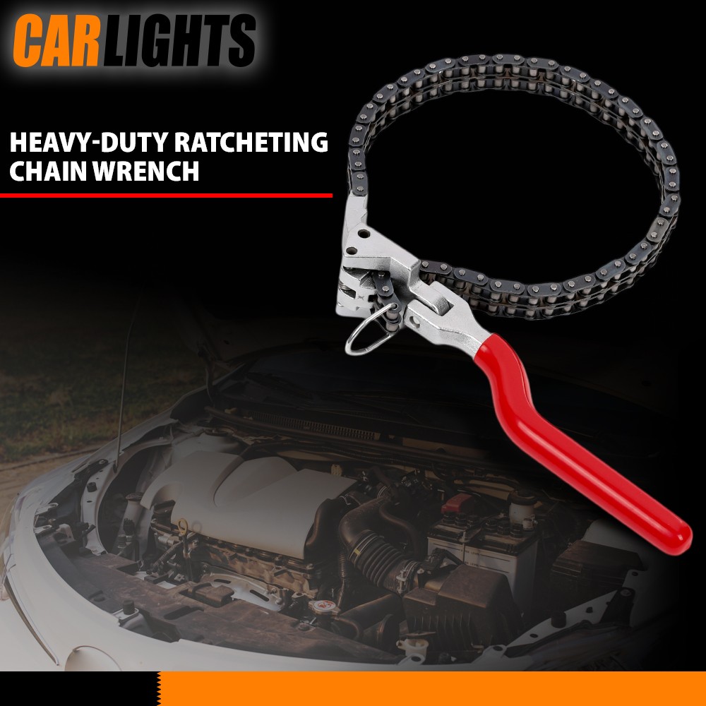 Fittings 60-160mm Heavy-Duty Ratcheting Chain Wrench Oil Filter Change Pipe
