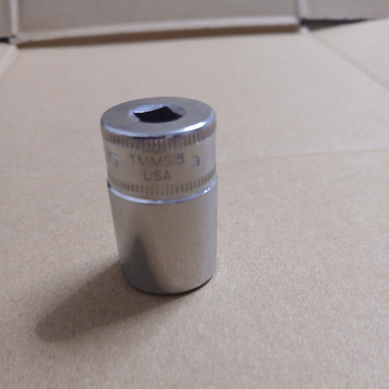 Snap On 1/4″ Drive 15MM 6PT Metric Semi Deep Chrome Socket USA TMMS15