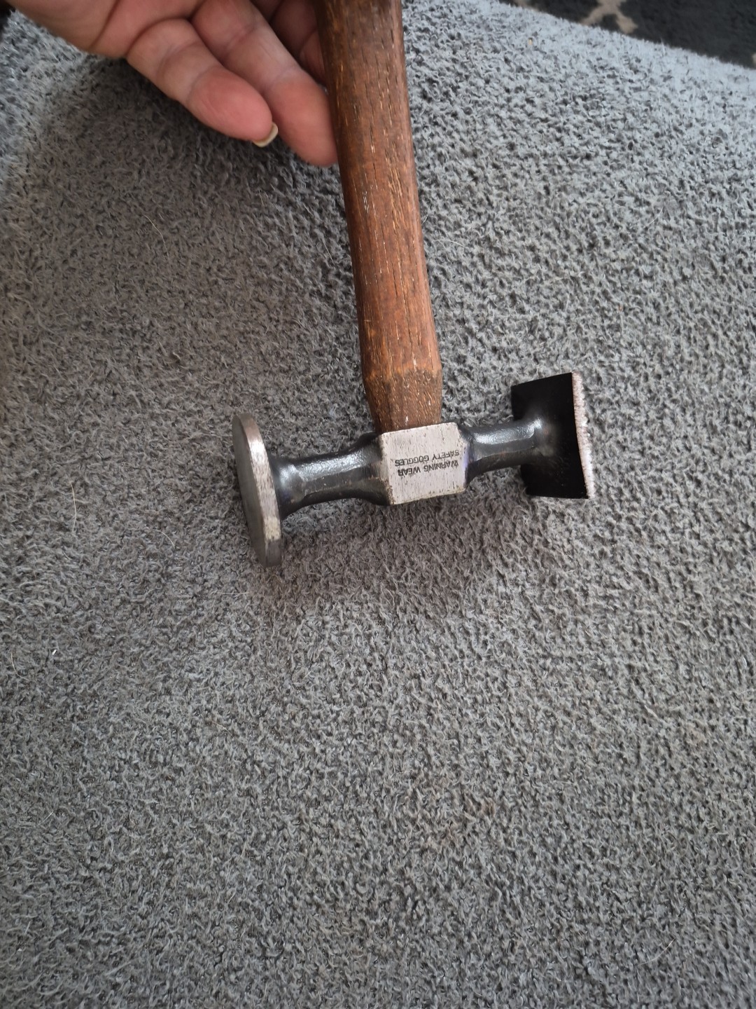 Snap On BF610B Wood Handle Serrated Face Auto Body Shrinking Hammer VERY NICE