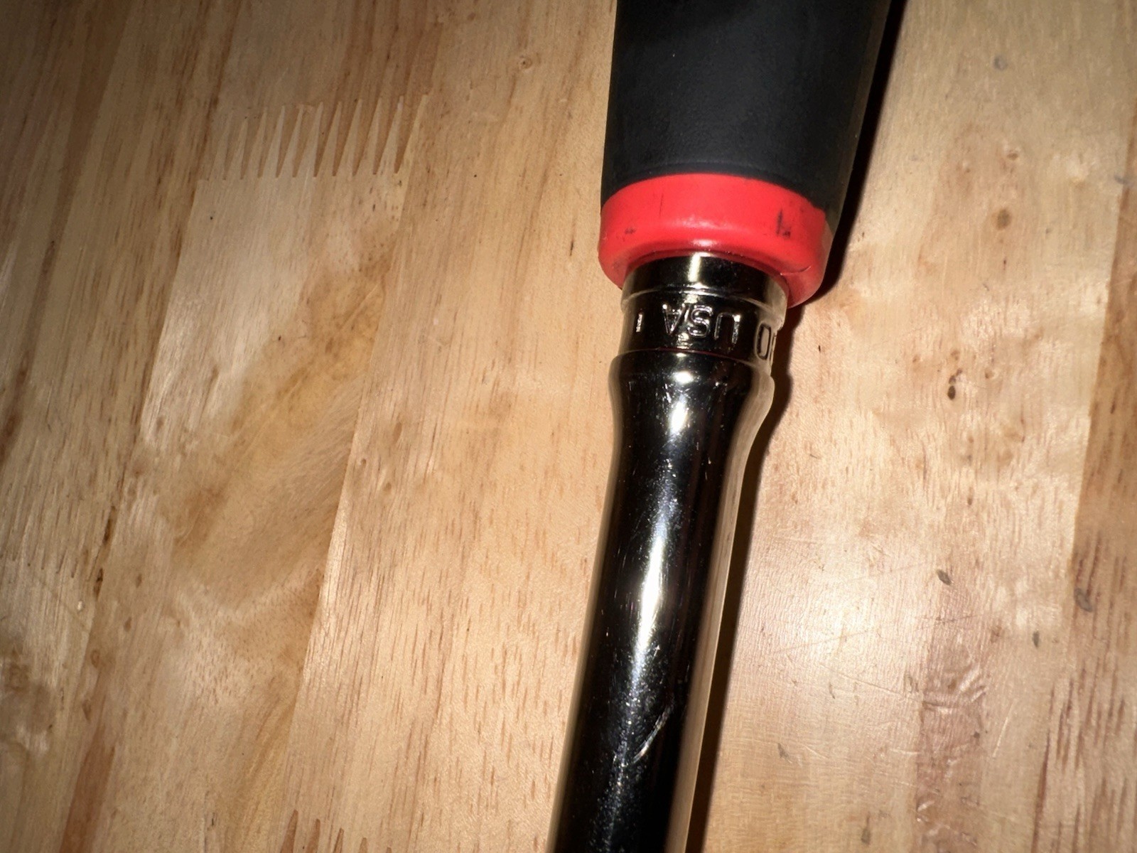Snap-on Tools Red 3/8” Extra-Long Handle Locking Flex-Head Ratchet FHLLX80