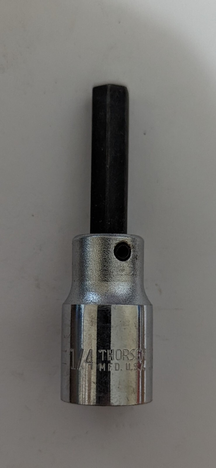 1/4″ HEX BIT [3/8 DRIVE] [THORSEN 18408] 1/4 .25 ALLEN (QTY: 1) USA NOS