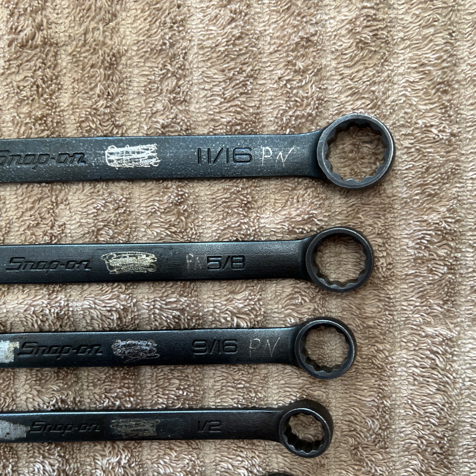 (6) Snap On Wrench GOEX12B 14B 16B 18B 20B 22B — 3/8 7/16 1/2 9/16 5/8 11/16
