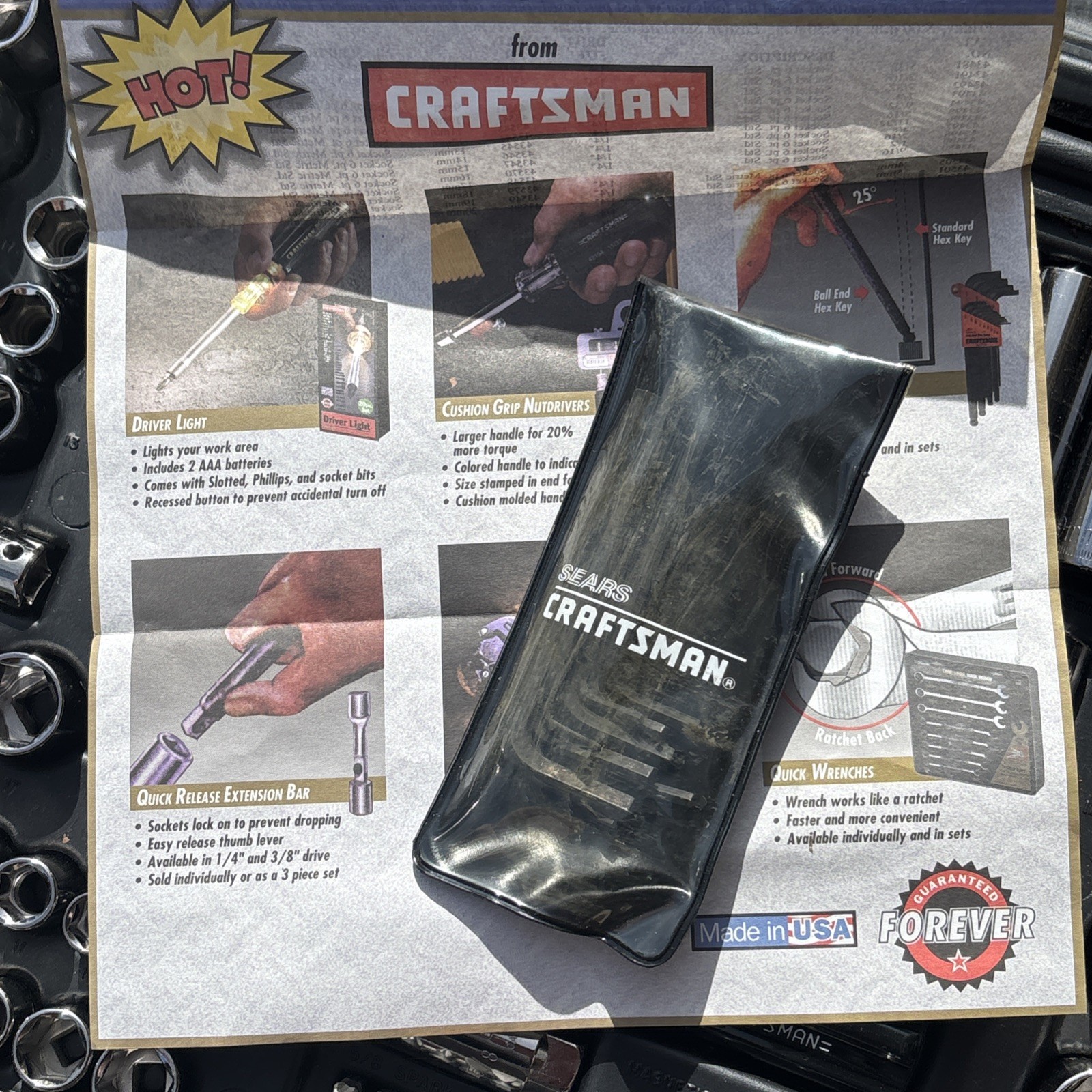 Craftsman Mechanics Socket Wrench Tool Set Metric & SAE ALL 6 POINT 9 33644 USA