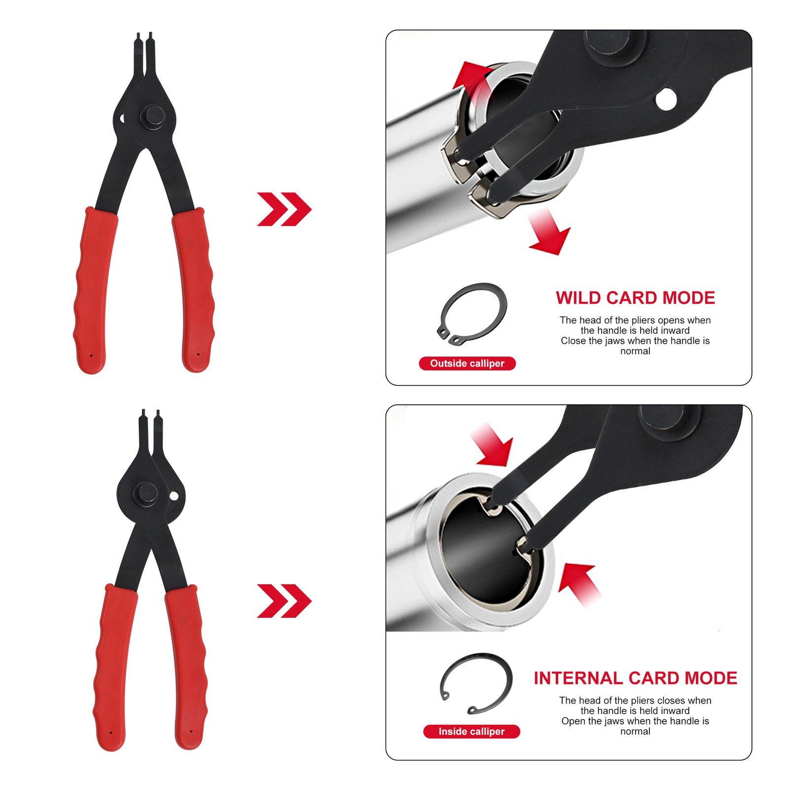 11 pcs Snap Ring Plier Set Mechanics Circlips Auto Tool Internal External Pliers