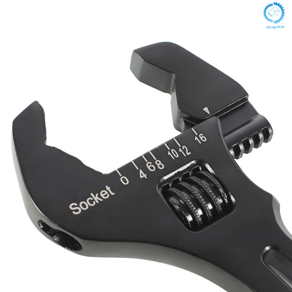 Black Adjustable Wrench Aluminum Tool Spanner for Hose End Fitting 3AN-16AN
