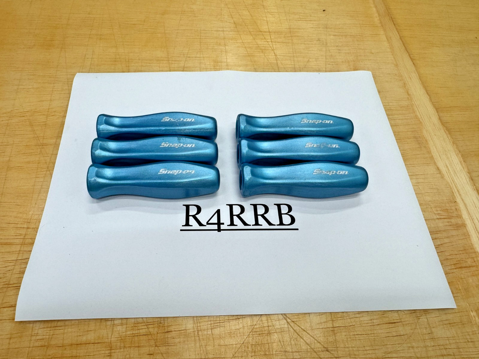 Snap-on Tools PEARL BLUE 3/8″ Drive Replacement Ratchet Hard Grip 6PC Lot Dinged