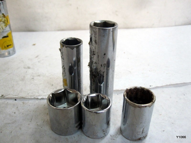 craftsman 7pcs mixed set Sockets with damage see description