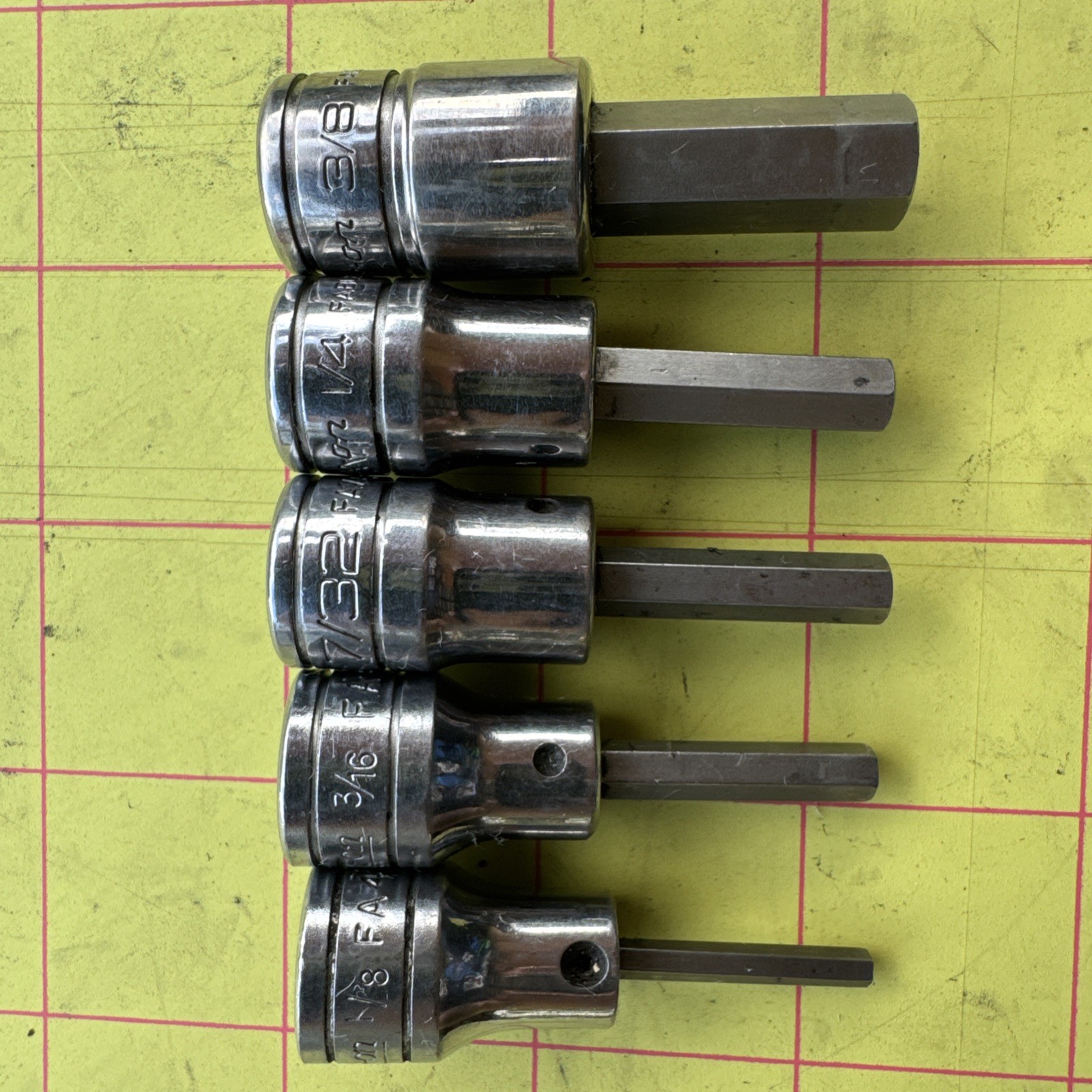 Snap-on 3/8″ drive Hex Socket Driver Multiple Sizes
