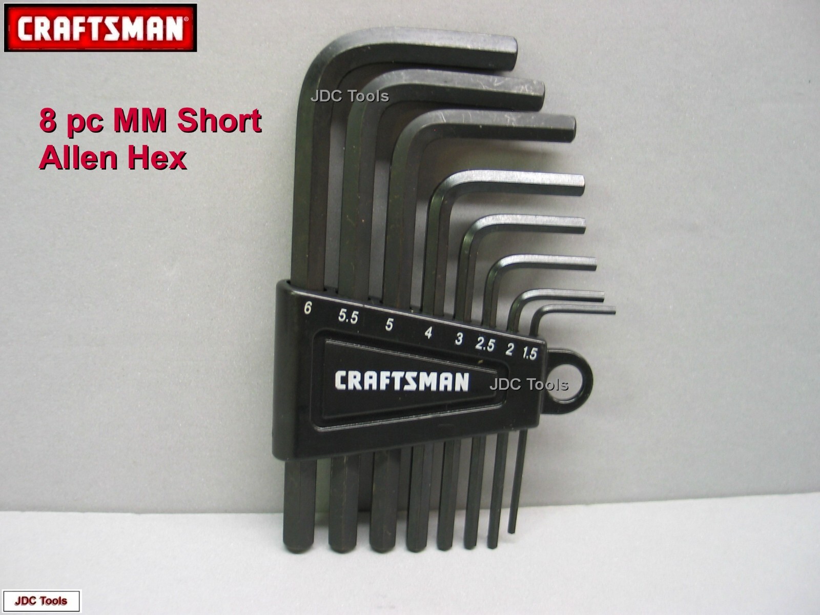 Craftsman 16pc Short Allen Hex Key SAE & Metric Set with Holder