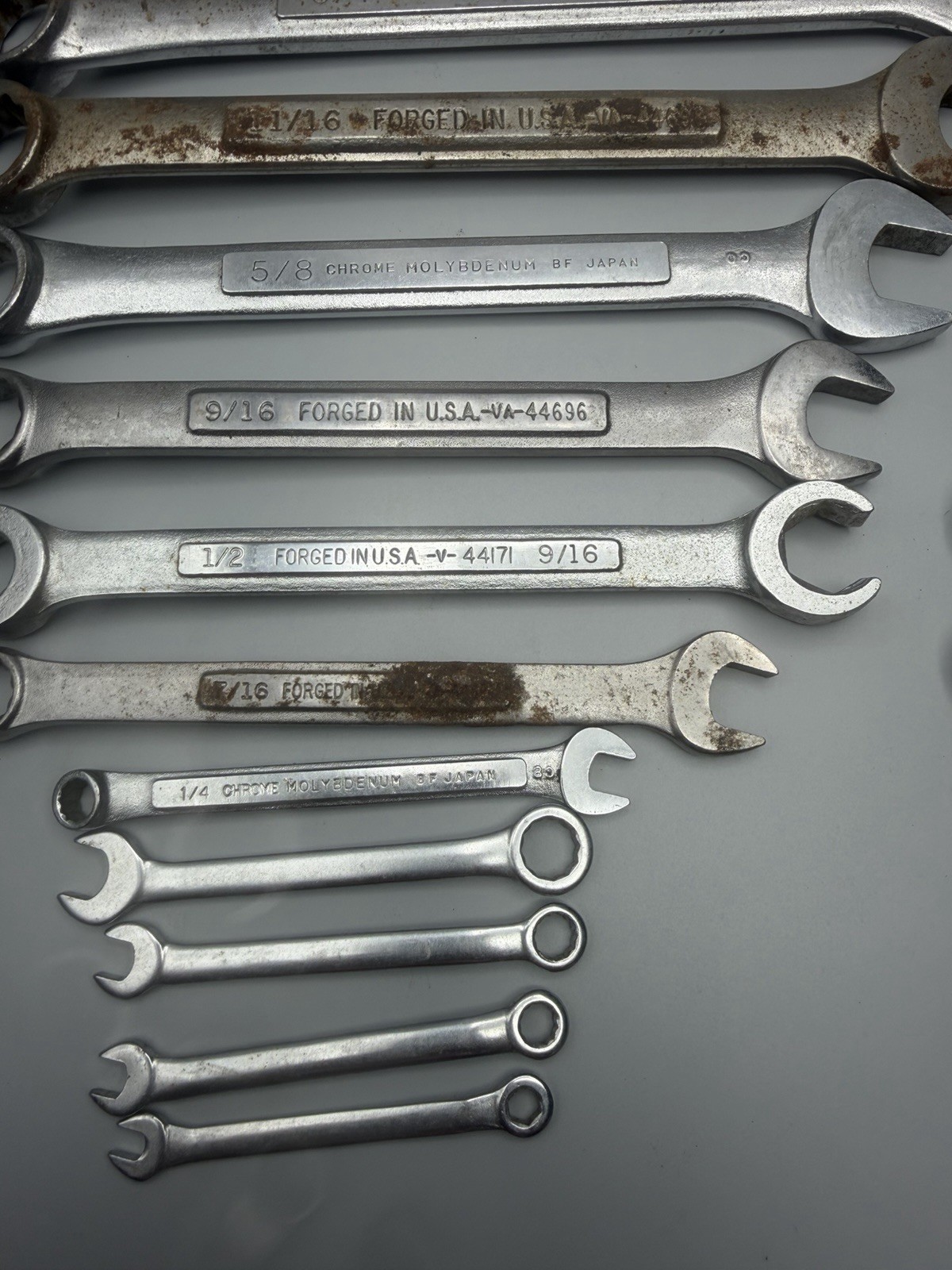 Lot of 23 ~ VTG Craftsman Combination Wrenches SAE & Metric Double Open, Midget
