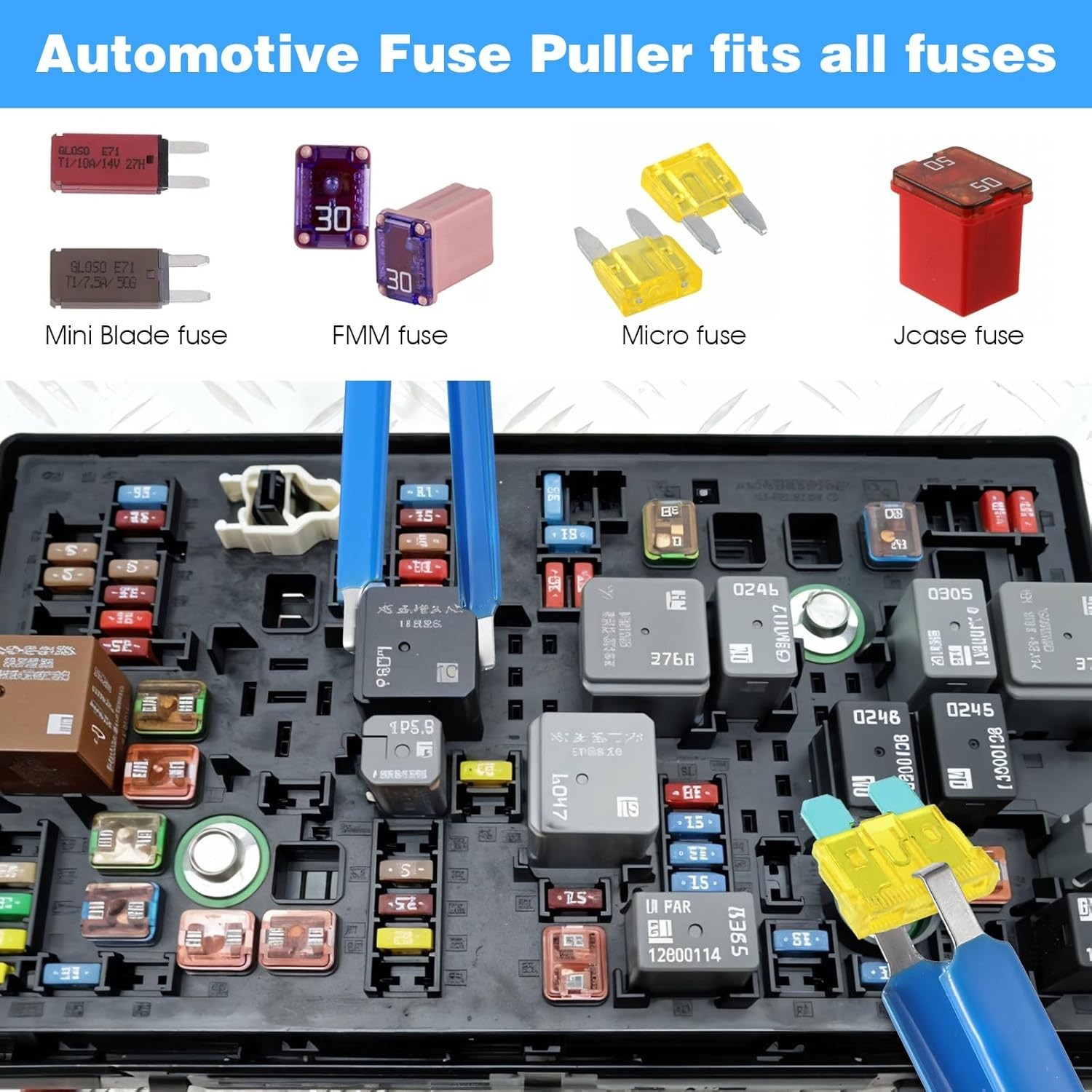 5 Pcs Fuse Puller, 5 Sizes Automotive Fuse Puller Tool, Plastic Fuses Removal…