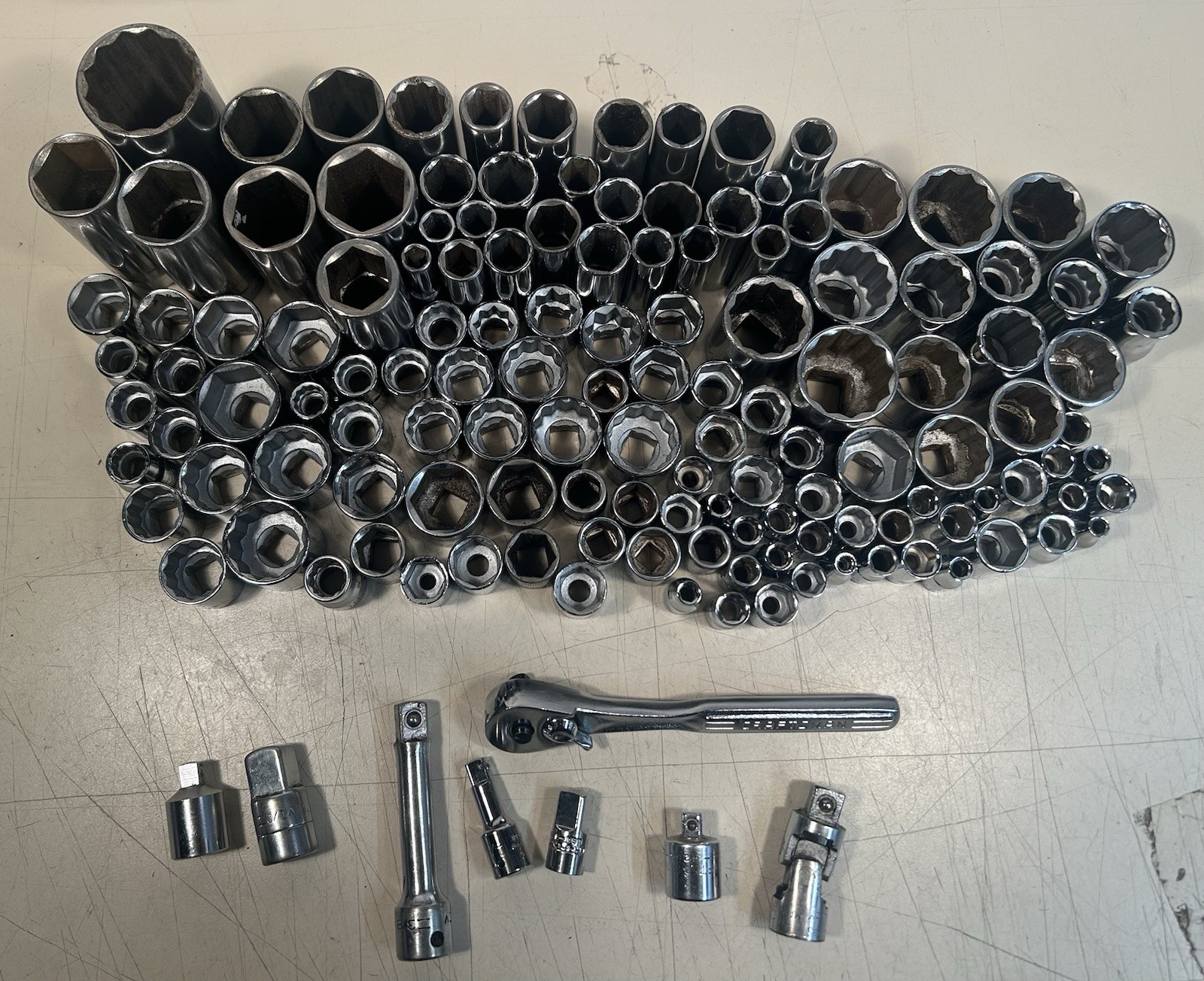140 Pc. Craftsman Assorted Socket Lot All Marked Made In USA Metric & SAE