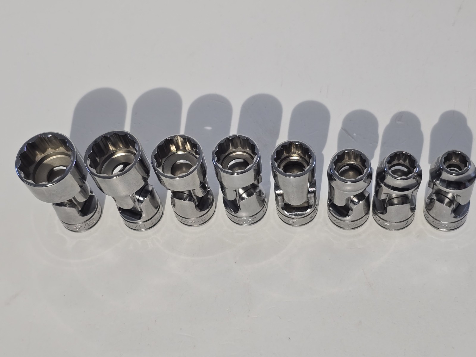 NEW 🇺🇸 Snap-on 206fua (+2) 8 Pc Shallow Universal Socket Set 12 Pt 5/16-3/4”