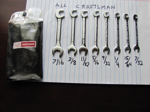 Craftsman USA 8-Piece Open End Ignition Wrench Set with Pouch No 4306
