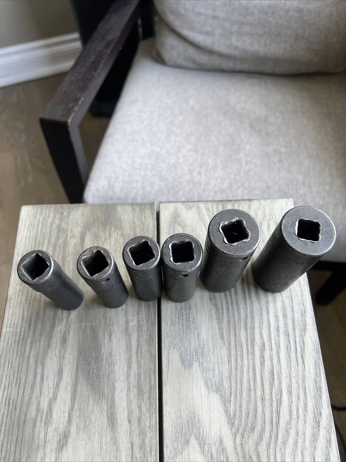 SNAP-ON TOOLS 1/2″ Drive 6-Point SAE Deep Impact Socket SET USA 6pcs SIM