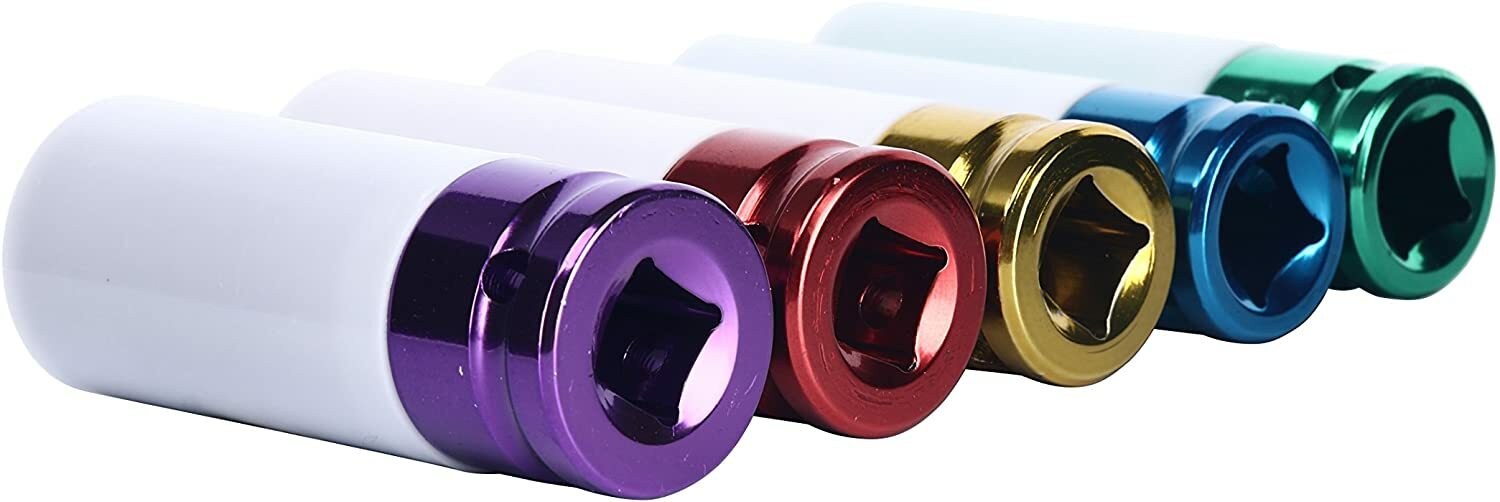 Non-Marring Thin-Walled 5PCS 1/2” Inch Impact Drive Lug Nut Socket 5-piece 1 set