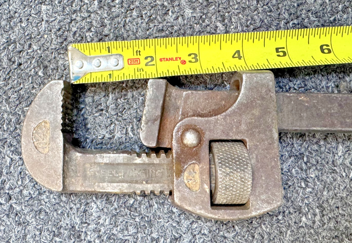Record stillsons Pipe wrench 300 Stillson Wrench 14in. STEEL FORGED, USA.VINTAGE