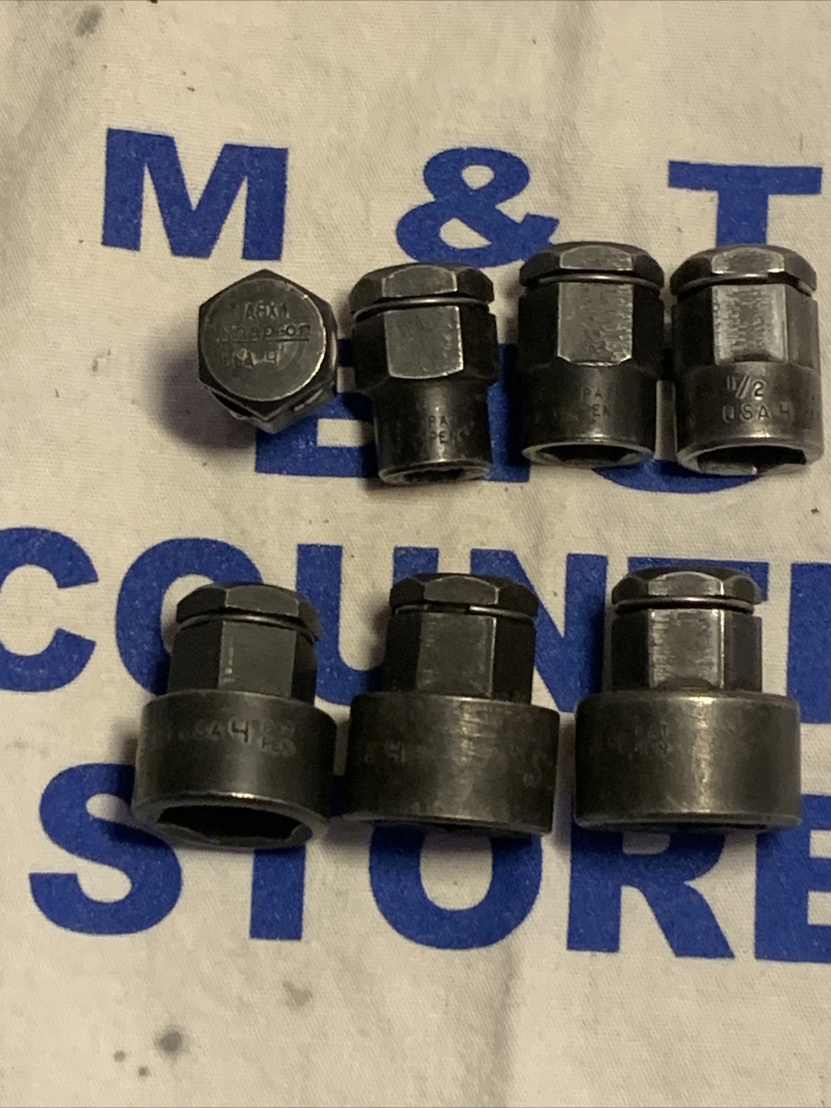1964 Snap-on Tools USA 3/8″ Drive Pass Thru 7pc.Socket Set 3/8″ to 3/4″ RARE