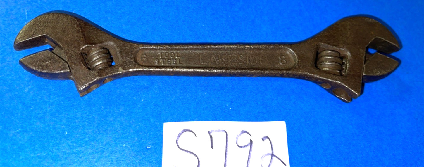LAKESIDE TOOLS VINTAGE DOUBLE END CRESCENT WRENCH 6-8