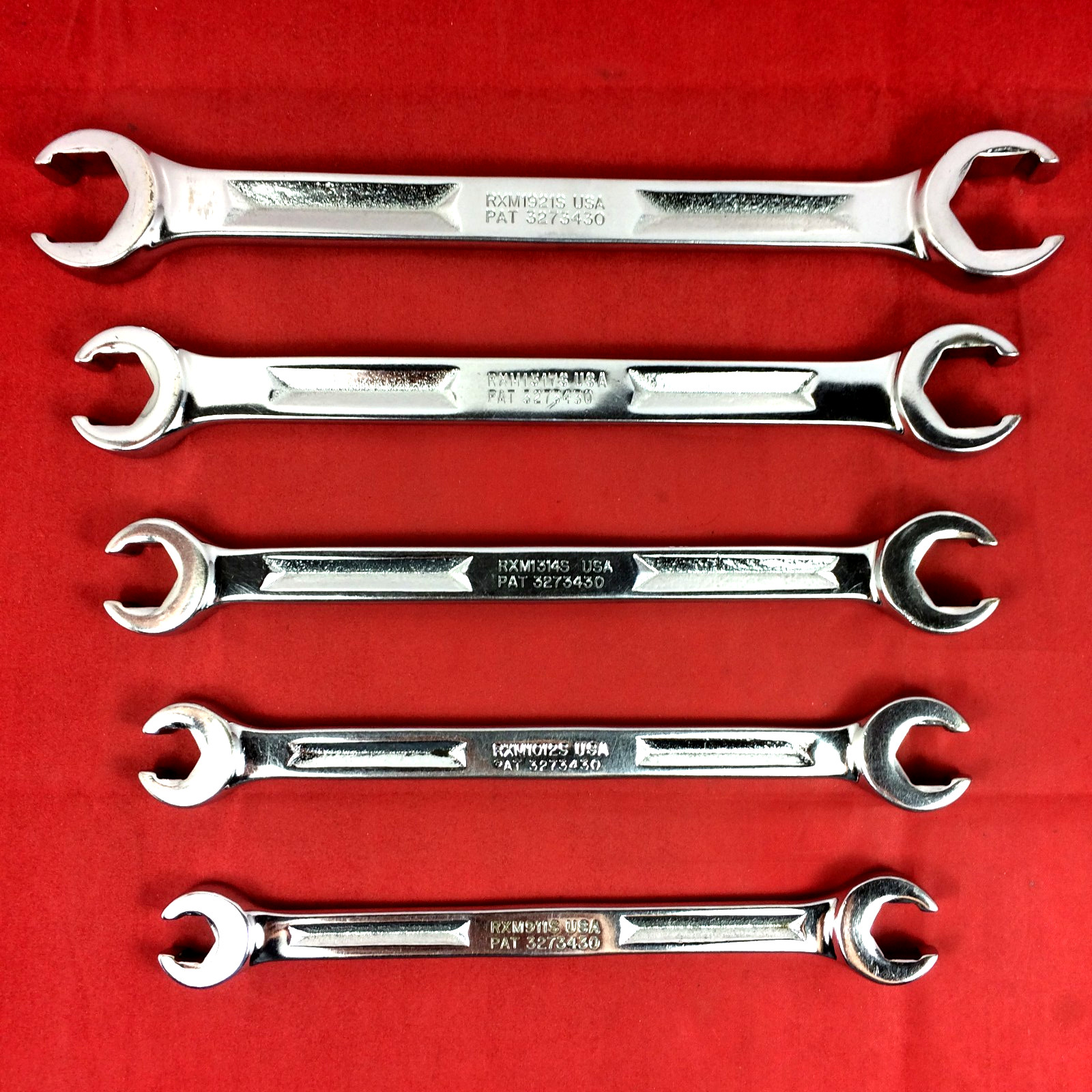 Snap-on 9mm-21mm RXM605 Metric Double End Flare Nut Line Wrench Set