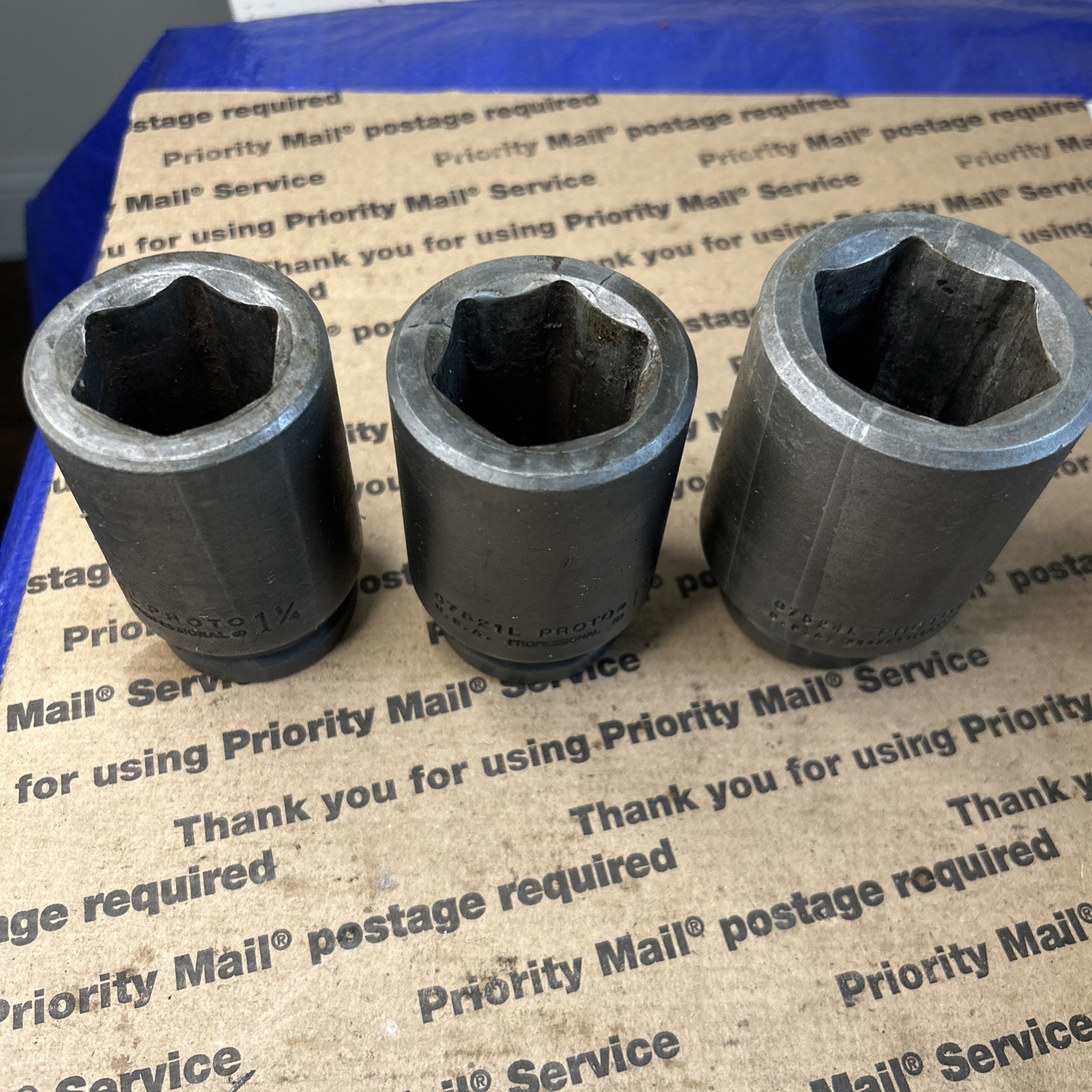 Proto 07524L 07521L 07520L 3/4″ Dr 1-1/2″ 1-5/16” 1-1/4” 6pt Deep Impact Sockets
