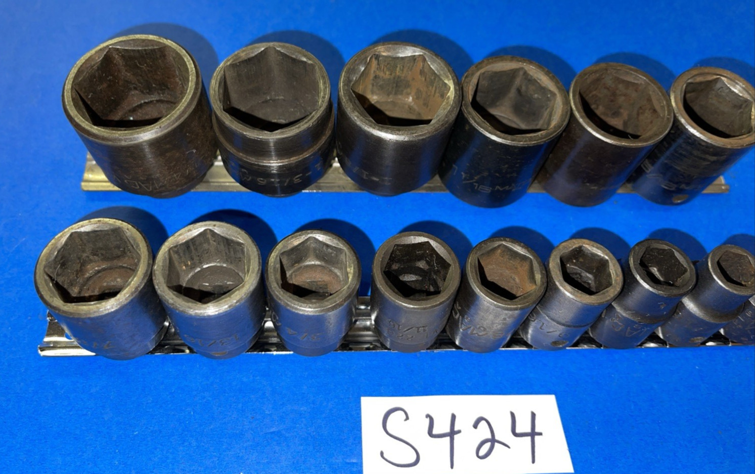 MAC TOOLS 15 PIECE 1/2 DRIVE SAE. SHORT IMPACT 6 POINT SOCKET SET 3/8 TO 1-1/4