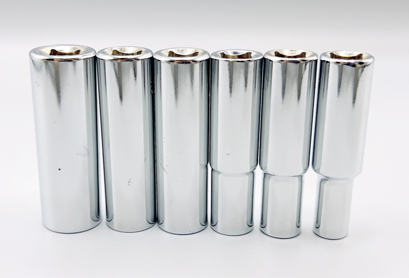 6-Piece 6-Point, 3/8-inch Drive, SAE Deep Sockets 5/8, 3/8, 2 x 1/2, 7/16, 5/16