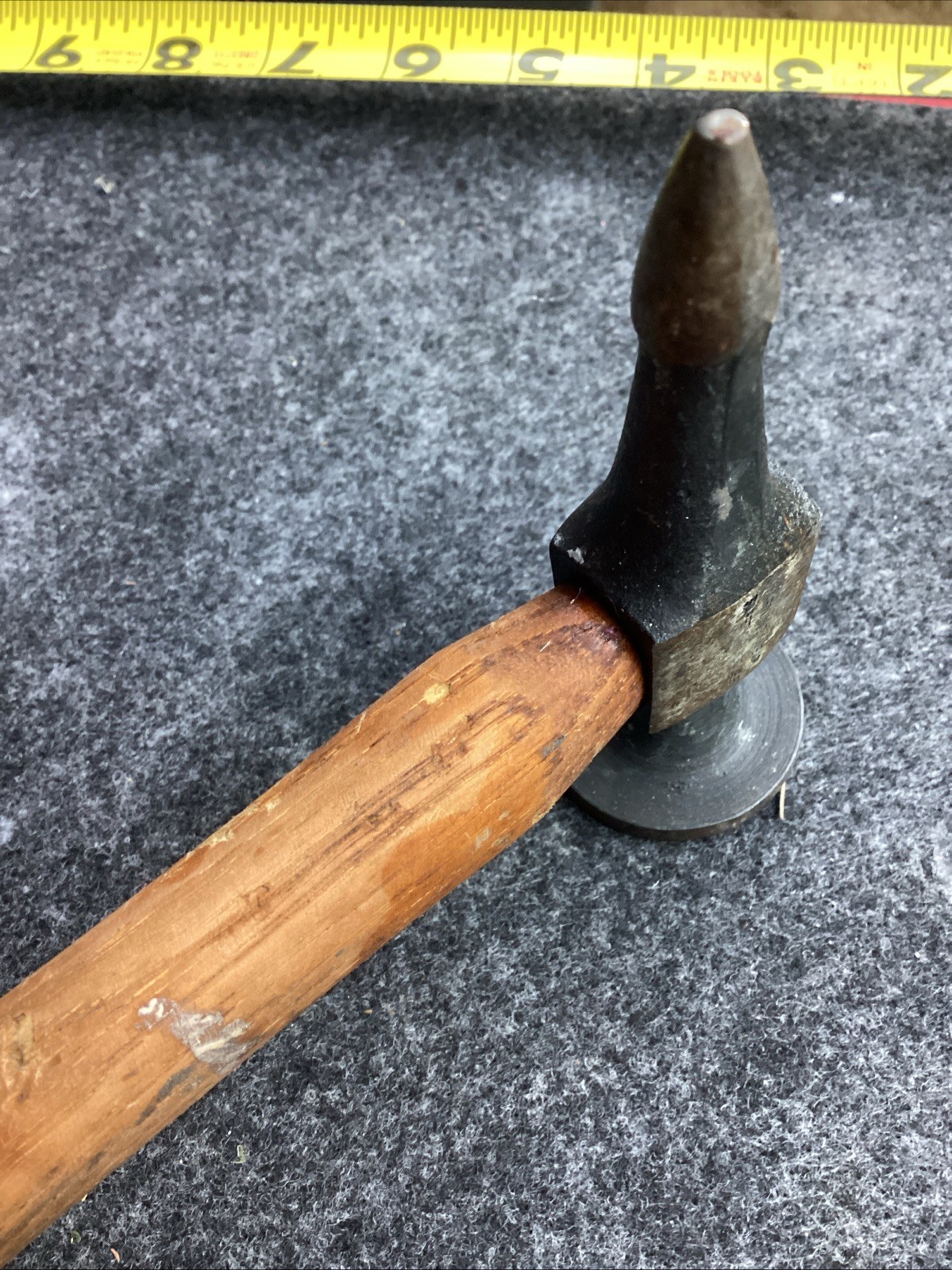 Vintage Snap On Tools BF6118 Auto Body Wood Handle Short Pick Hammer