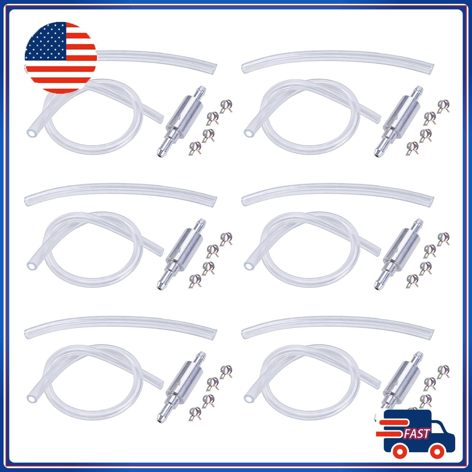 6Pcs Brake Bleeder Hose One Way Check Valve Tube Bleeding Tool Kit