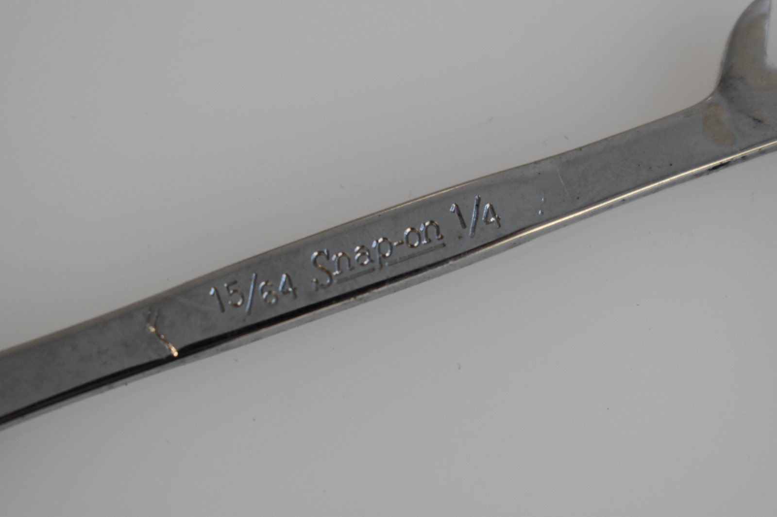 Snap On Tools DS1516 1/4″ x 15/64″ SAE Open End Ignition Wrench Chrome USA