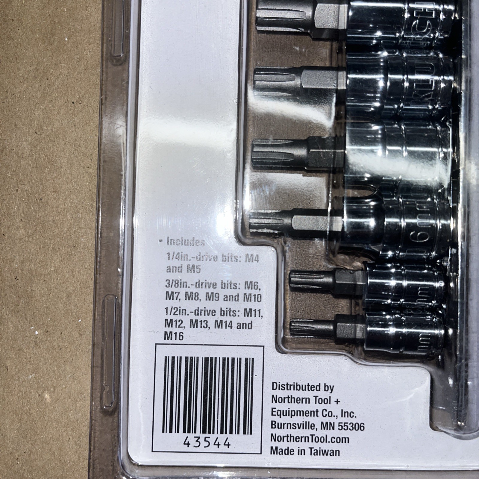 Klutch Lifetime Warranty 43544 12 Pc Ribe Bit Socket Set