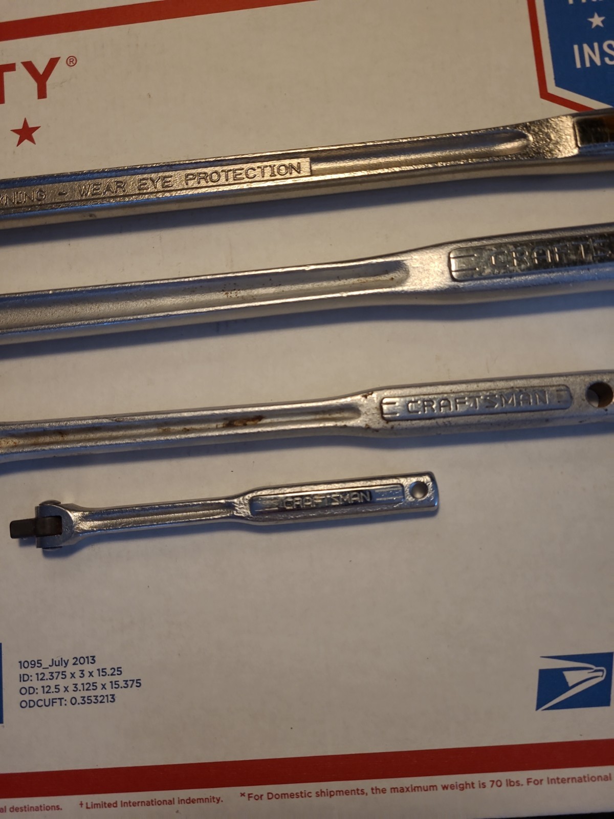 Craftsman USA 4-Piece Breaker Bar Set 1/4 + 3/8 + 1/2″ + 1/2″ long