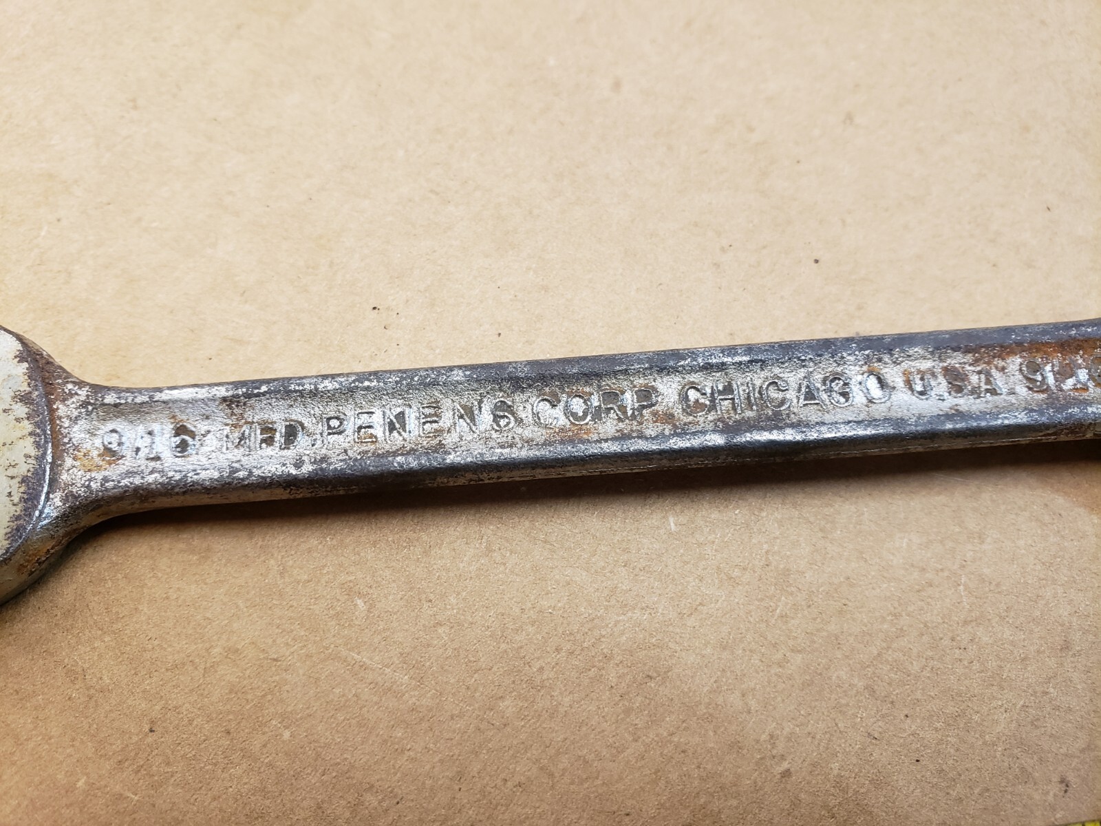 1 Single Vintage Penens Corp Chicago 9/16 Combination Open & Box End Wrench 6018