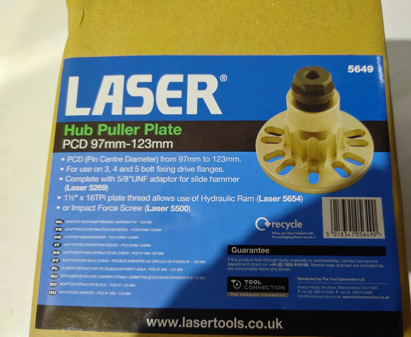 Hub Puller Adaptor Kit For Land Rover Laser 5649