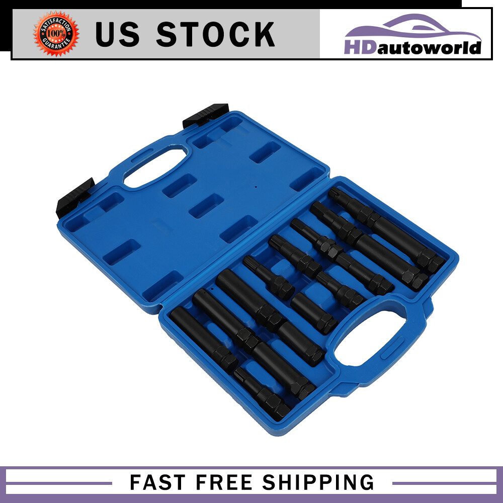 16pcs Locking Lug Nut Master Set double hex-head Wheel Lock Key Removal Tool