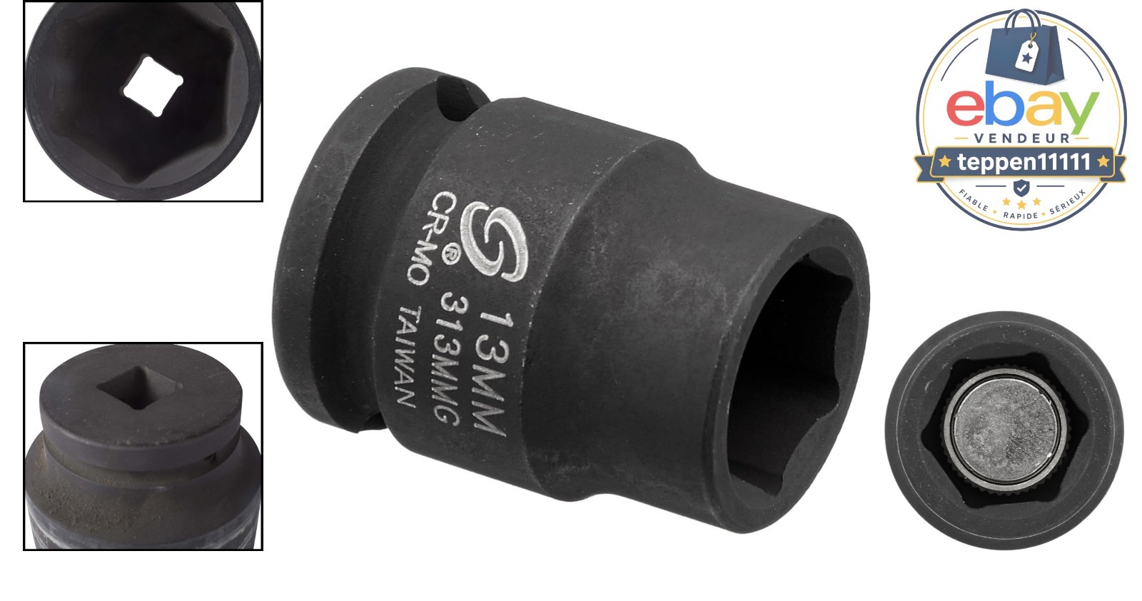 13mm Magnetic Impact Socket 3/8-Inch Drive 6-Point