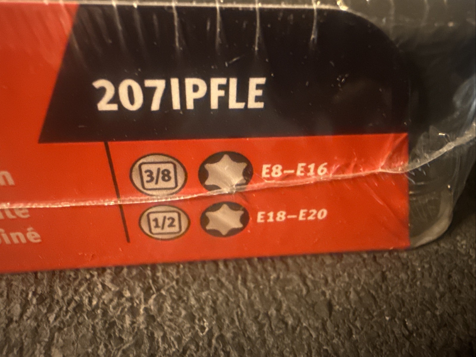 For Snap On Tools 207IPFLE 7pc Combination Dr Torx Impact Swivel Socket Set