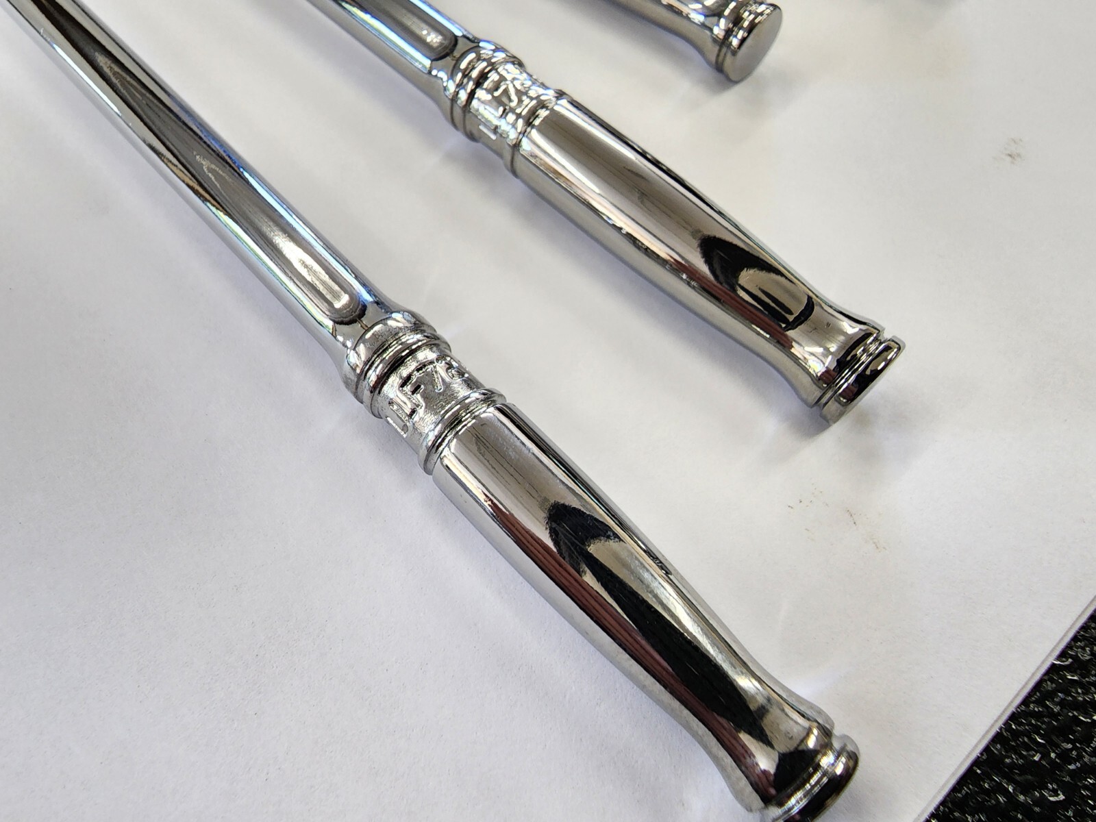 Snap-on Tools USA NEW 4-Piece 1/4″ Drive Fixed & Flex Head Chrome Ratchet Set