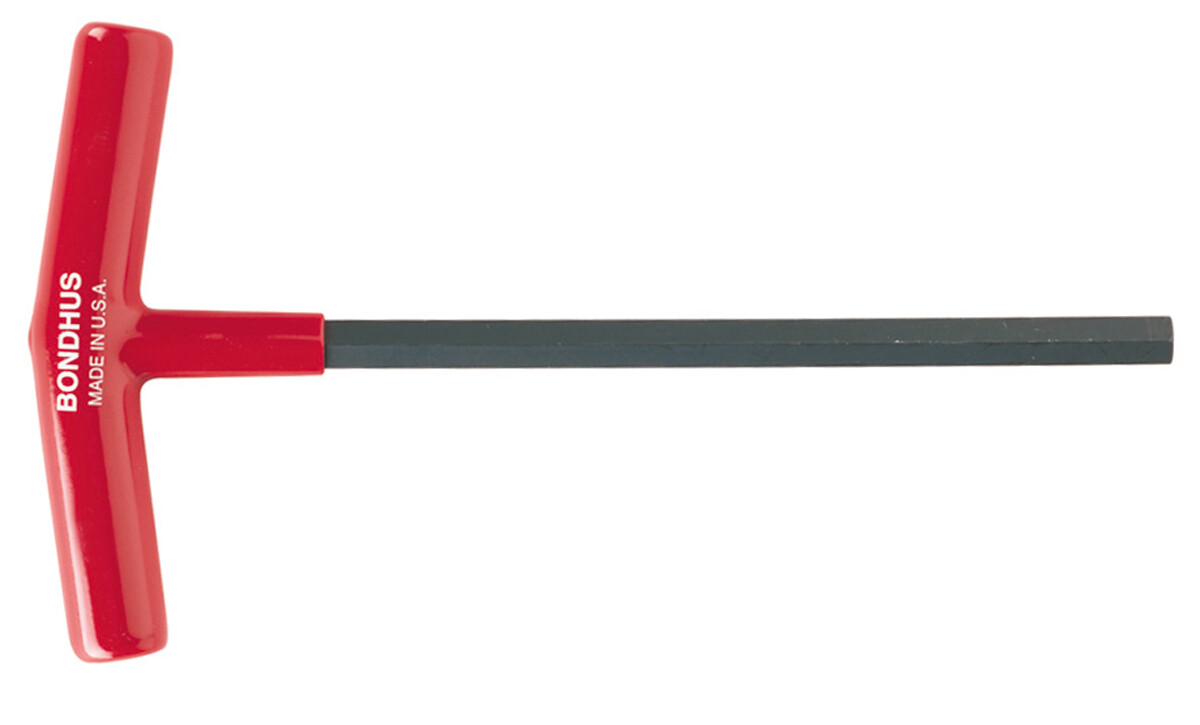 8.0mm Hex T-Handle Wrench 7.9″ Long Bondhus USA 13372