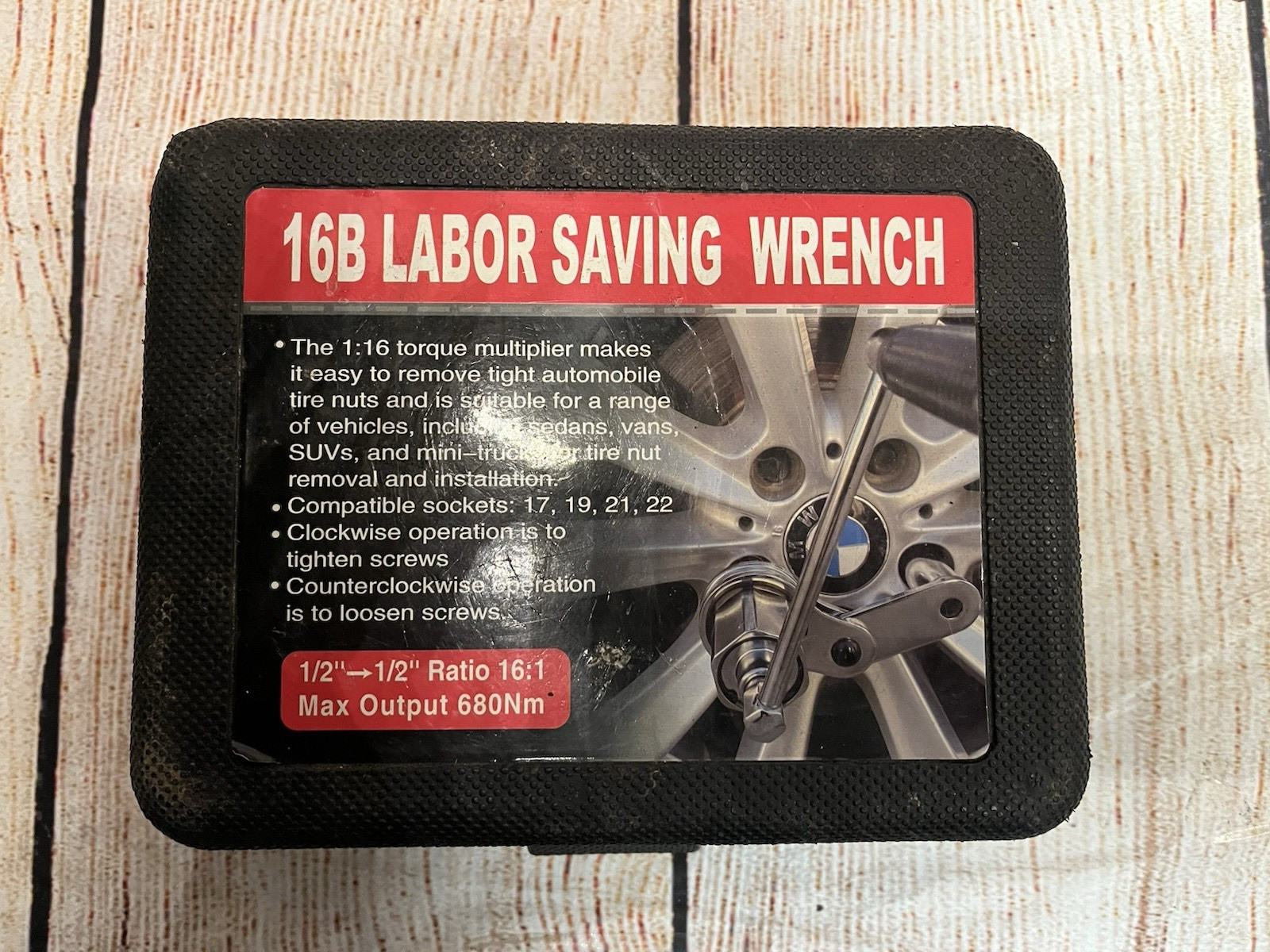 C-HORSE 16-B Labor Saving Wrench Tire Lug Nut Remover 17mm 19mm 21mm Sockets