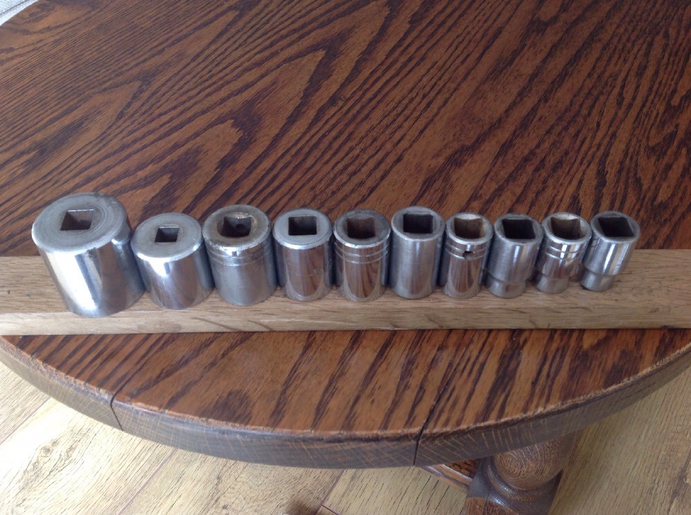 10 USA Proto Sockets 1-1/4″ To 7/16″ AF With 1/2″ Drive All But One.