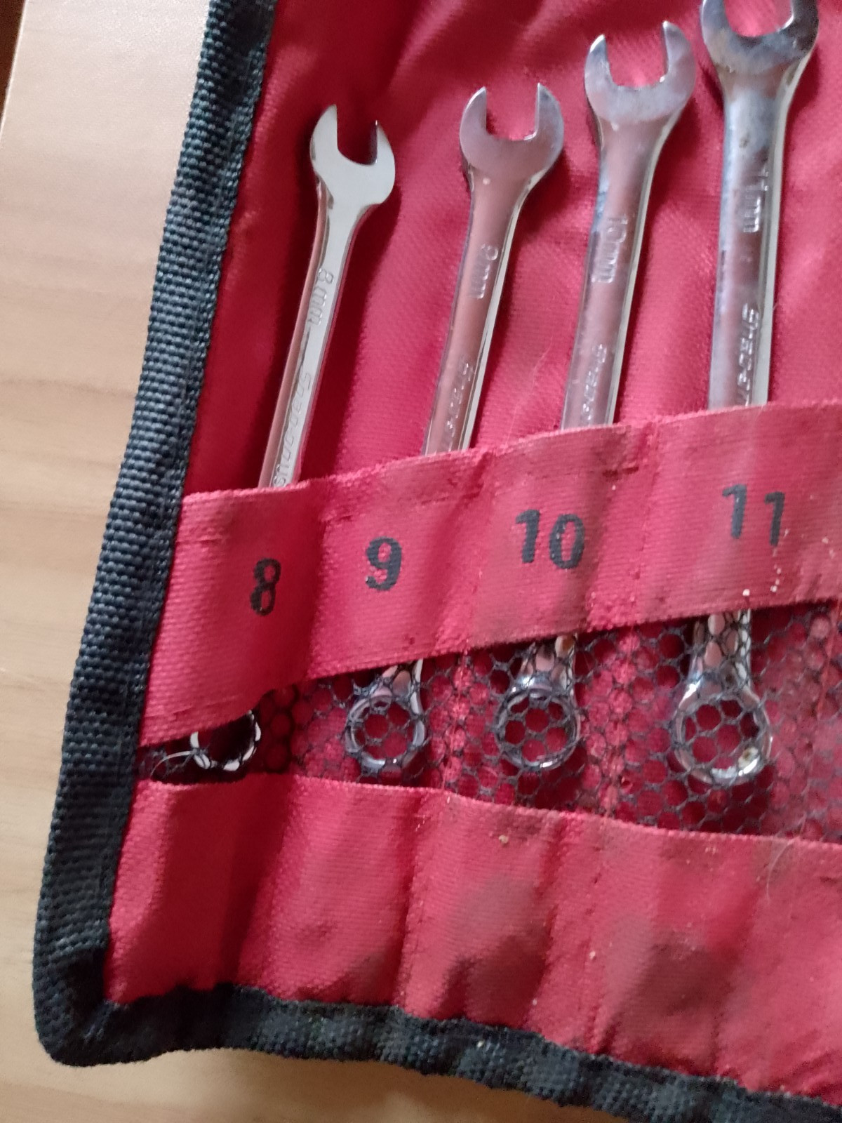 SNAP ON U S A 12 PIECE COMBINATION WRENCH SET CHROME VANADIUM STEEL 8-24 MM