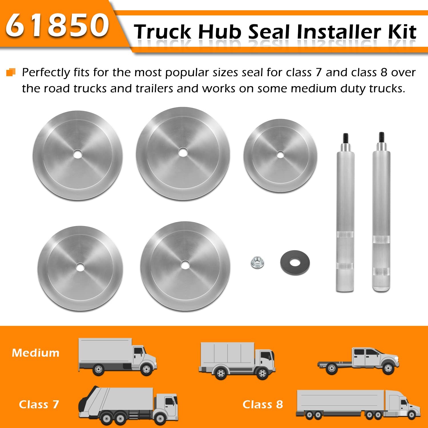 Truck Hub Seal Installer Tool 61850 for Road Truck Trailers & Medium Duty Trucks