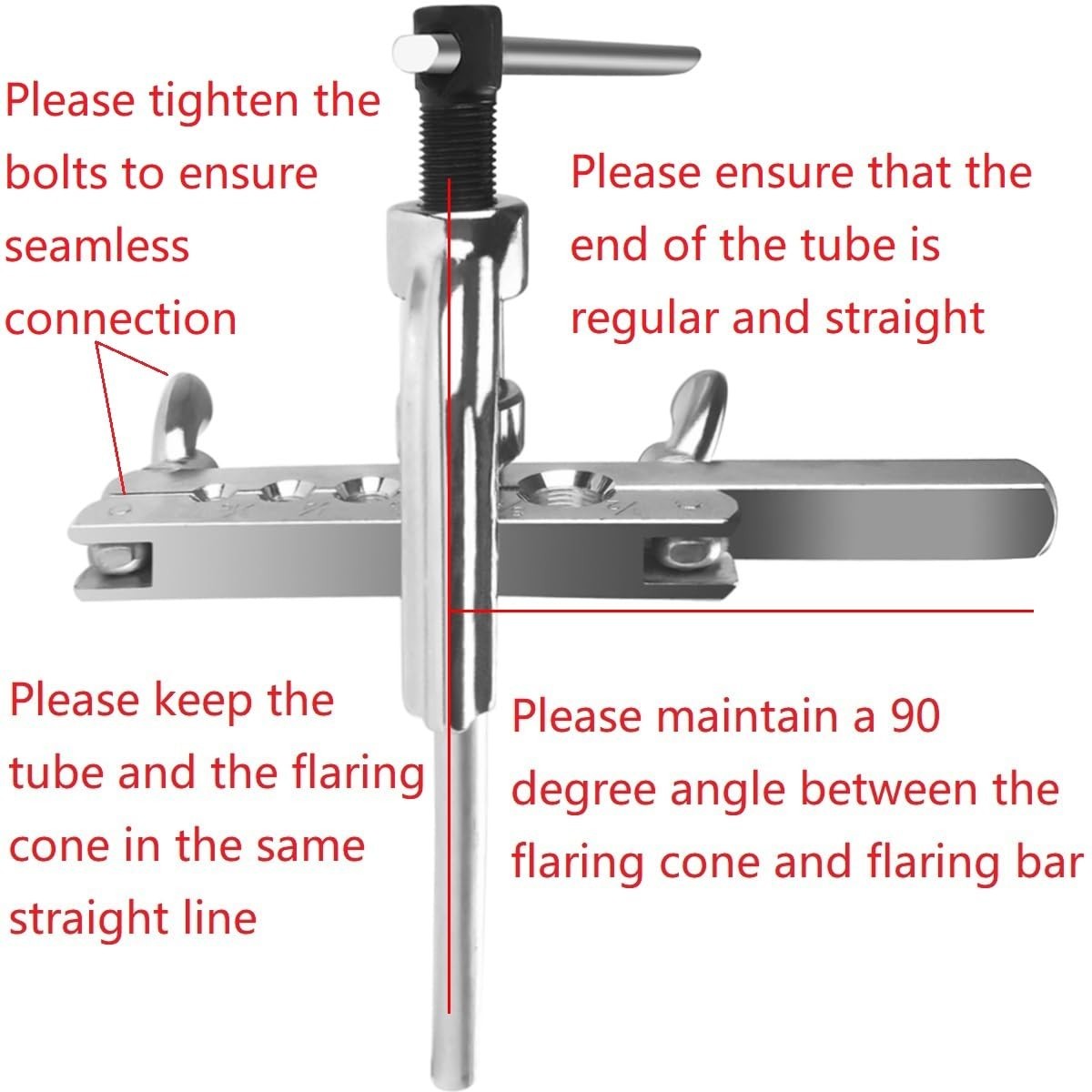 Brake Line Flaring Tool Kit – 3/16″ to 1/2″ Double & Single Flare for Copper/Alu