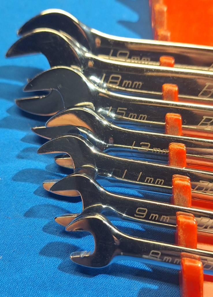 Blue Point 7pc METRIC reversible ratcheting combination wrench set 19mm-8mm