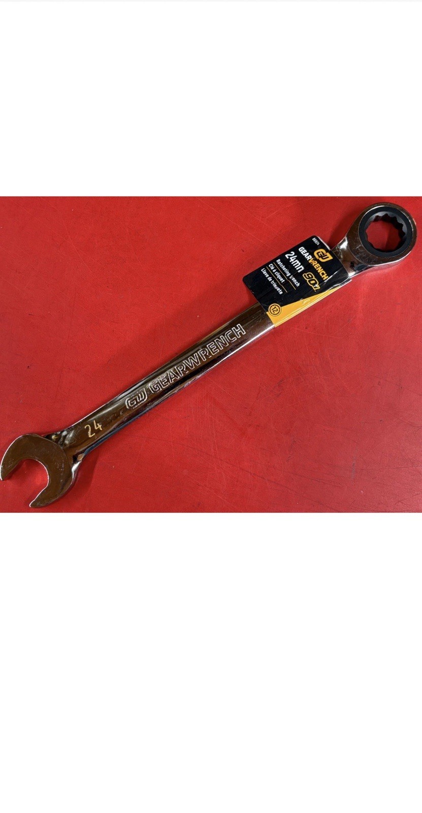 APEX TOOL GROUP GEARWRENCH 86924 RATCHETING 12 POINT 24mm COMBINATION WRENCH 90T